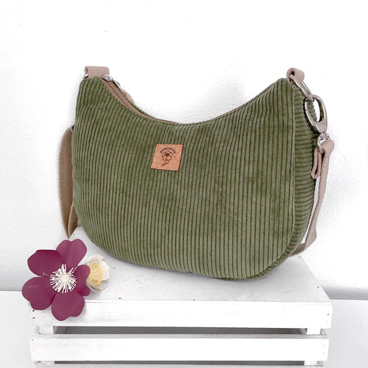 BORSA MEZZALUNA VERDE