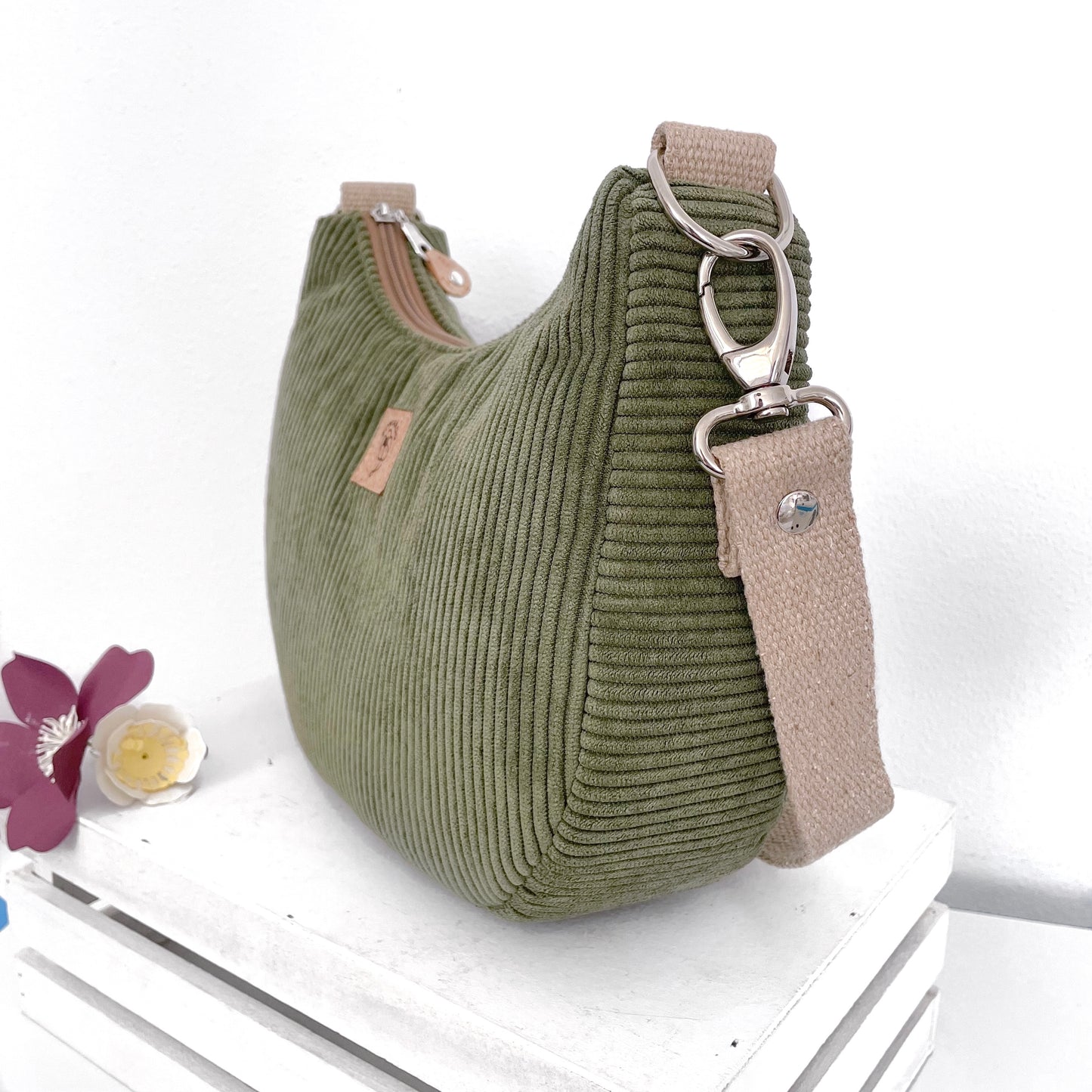 BORSA MEZZALUNA VERDE
