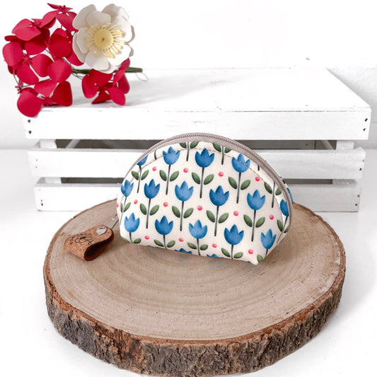 PORTAMONETE TULIPANI BLU