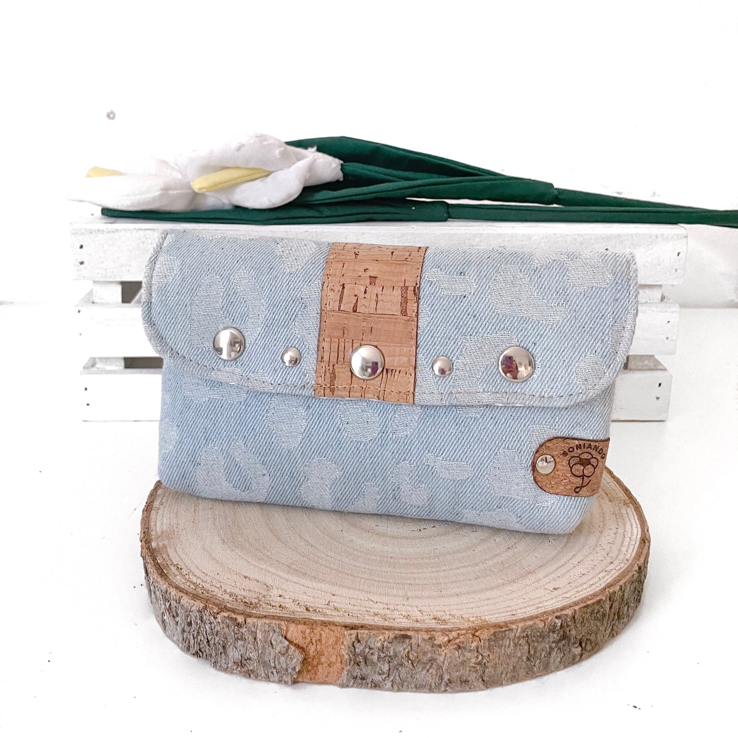 PORTAFOGLIO CINTURA JEANS ANIMALIER