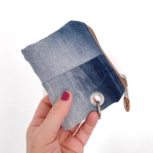 PORTAMONETE JEANS ROSSO BLU
