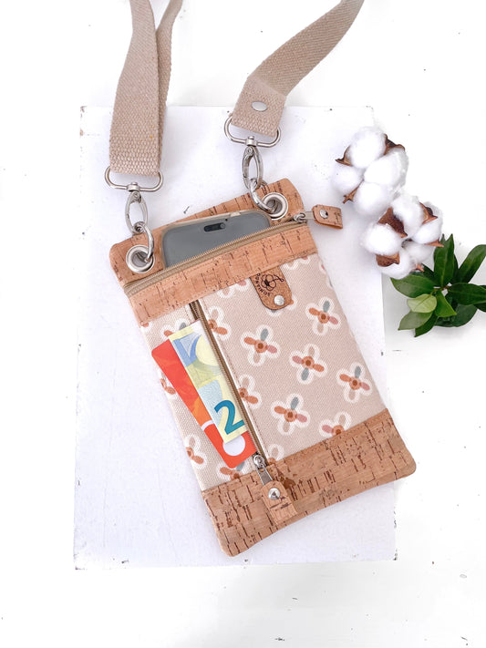 BORSA PORTA CELLULARE BEIGE