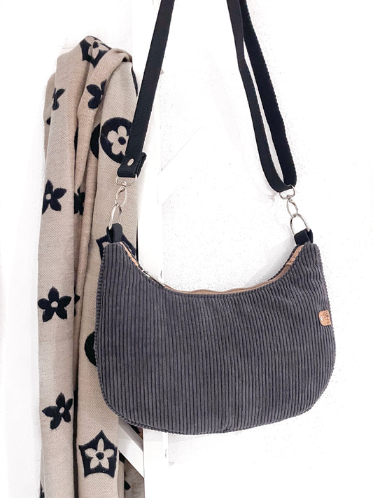 BORSA MEZZALUNA ANTRACITE