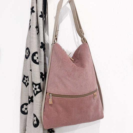 SACCA ZAINO/BORSA ROSA ANTICO