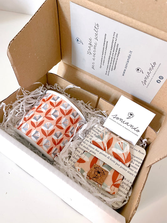 BOX TAZZA + SEGNALIBRO SABBIA