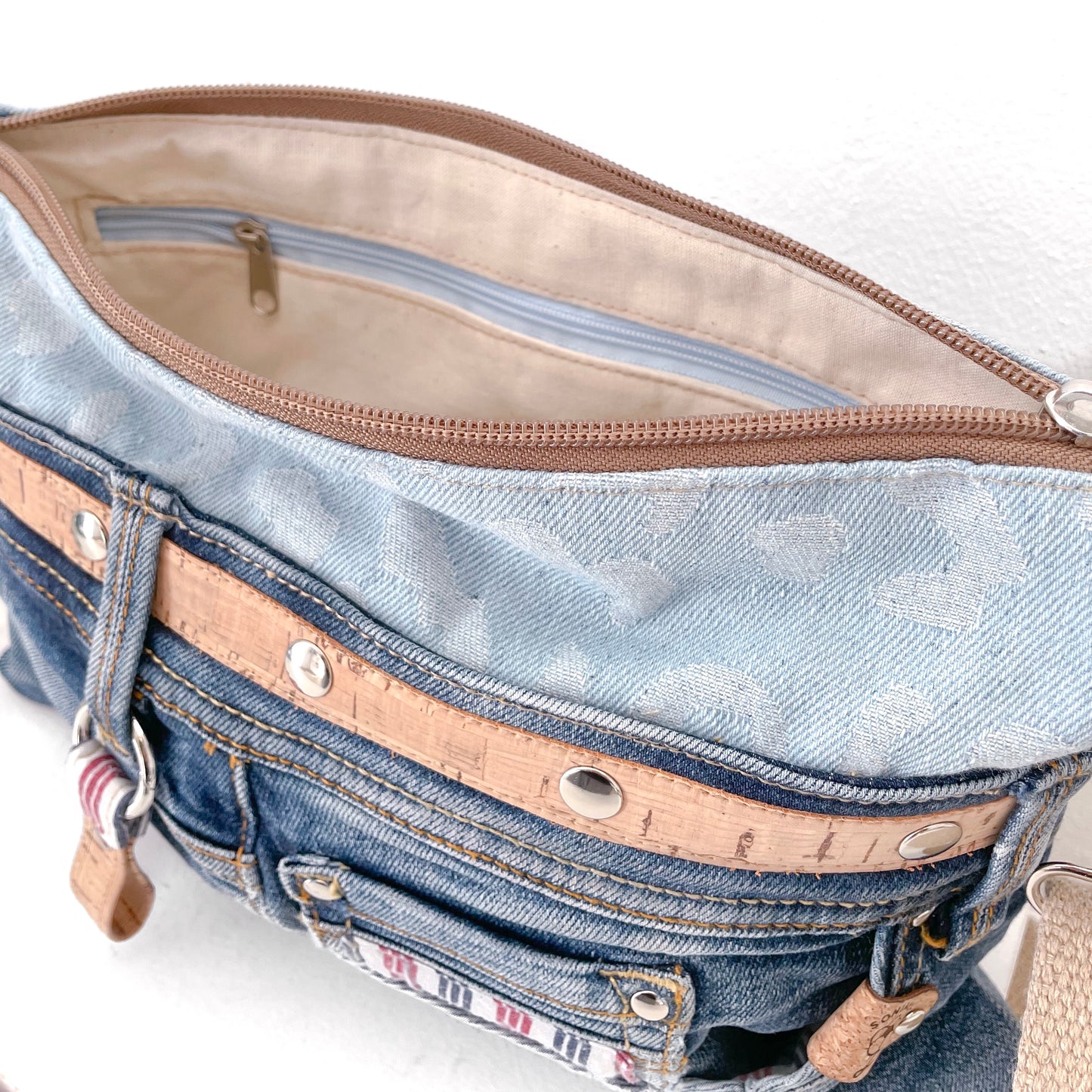 BORSA JEANS RIGHE