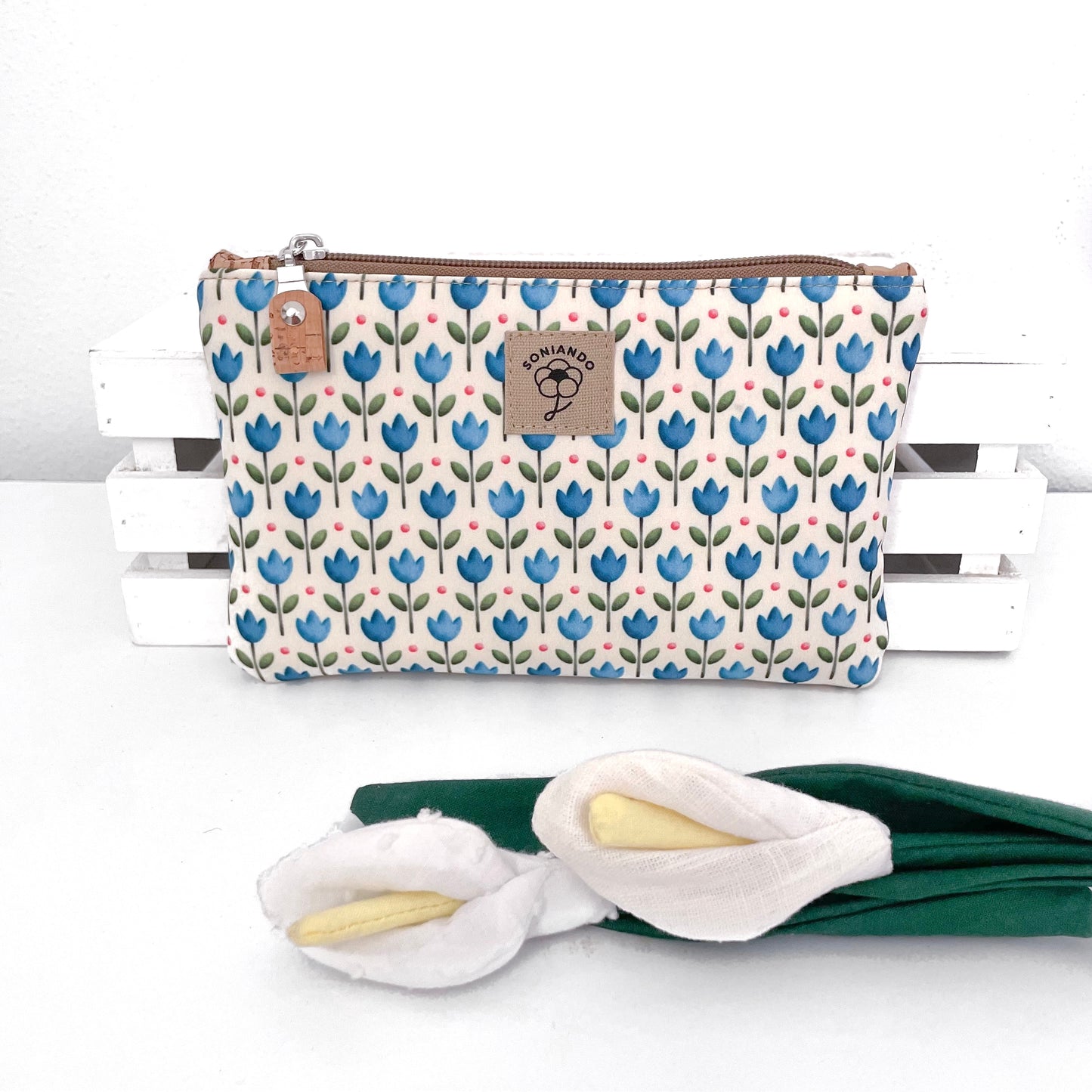 ASTUCCIO FLUFFY TULIPANI BLU