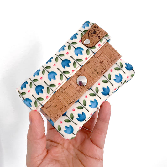 PORTAFOGLIO EVA MINI TULIPANI BLU