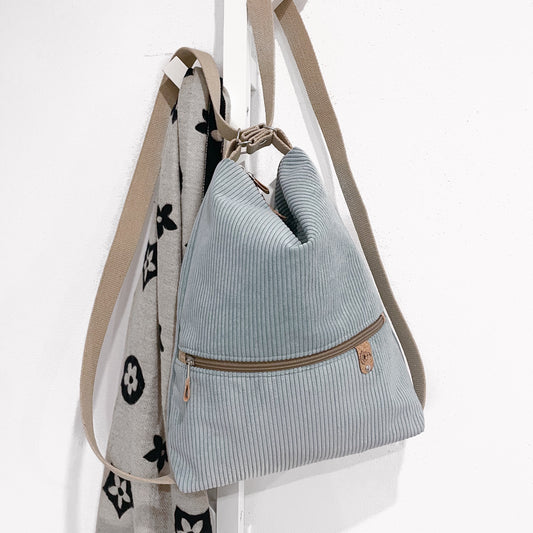 SACCA ZAINO/BORSA CELESTE