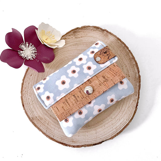 PORTAFOGLIO EVA MINI FIORI AZZURRI